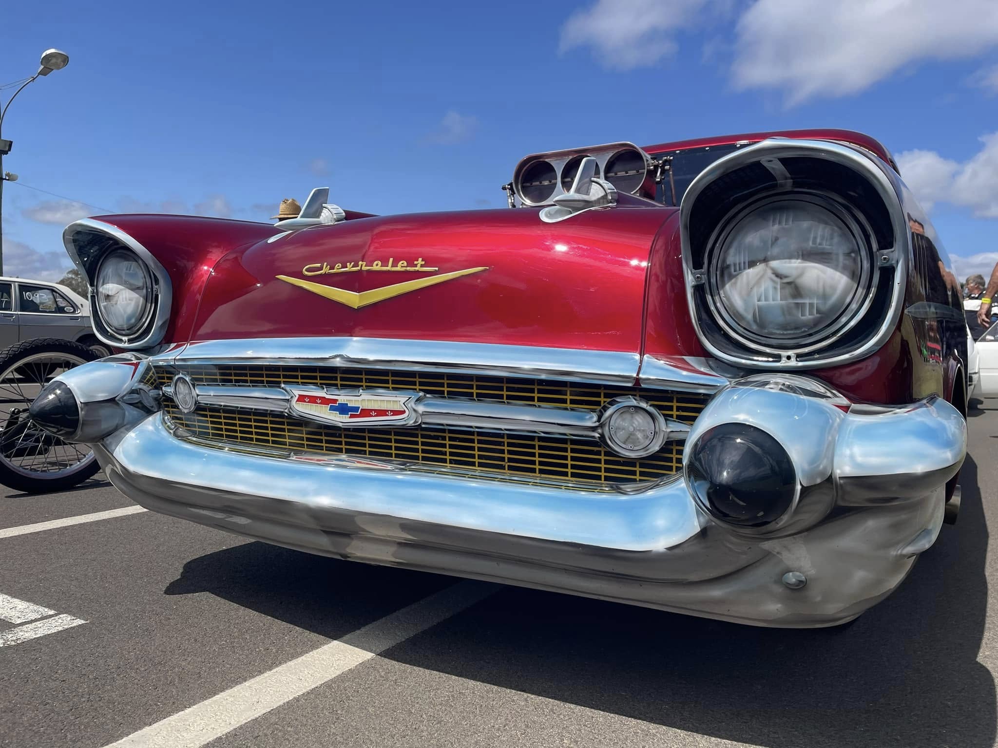 57 Chev fake lights and grille.jpg