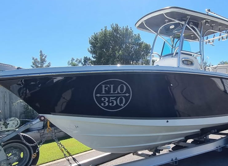 Round Boat Registration Stickers (1 colour)