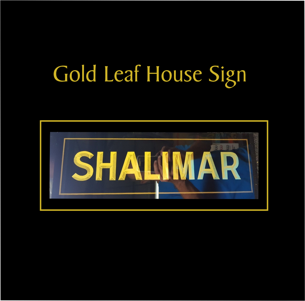 Gold Leaf House Sign