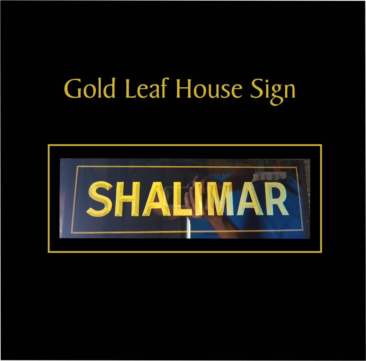 Gold Leaf House Sign