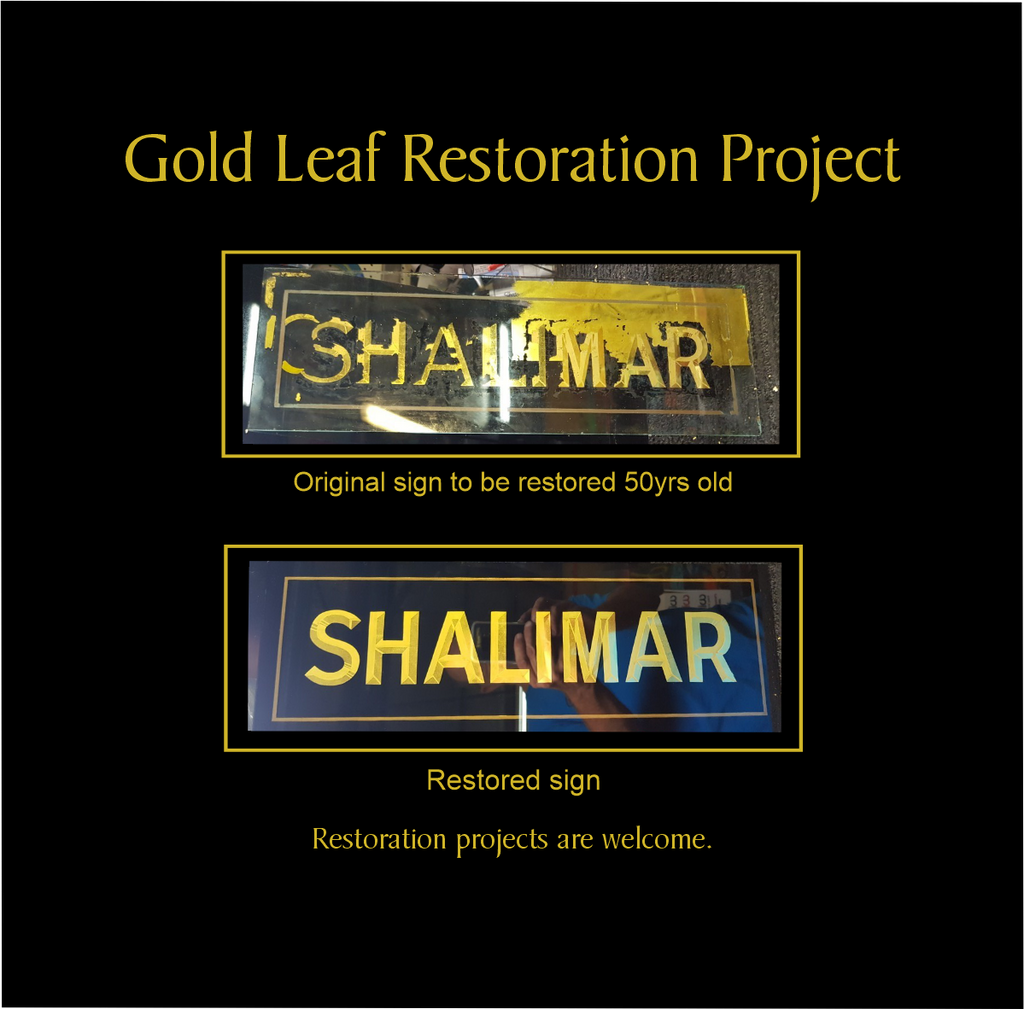 Gold Leaf House Sign