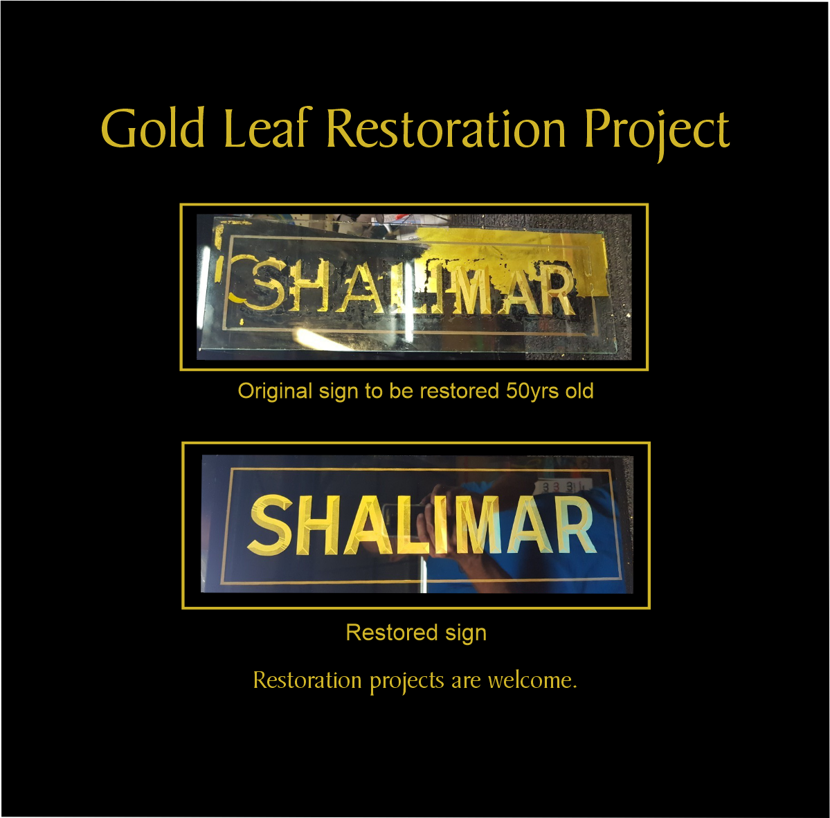 Gold Leaf House Sign