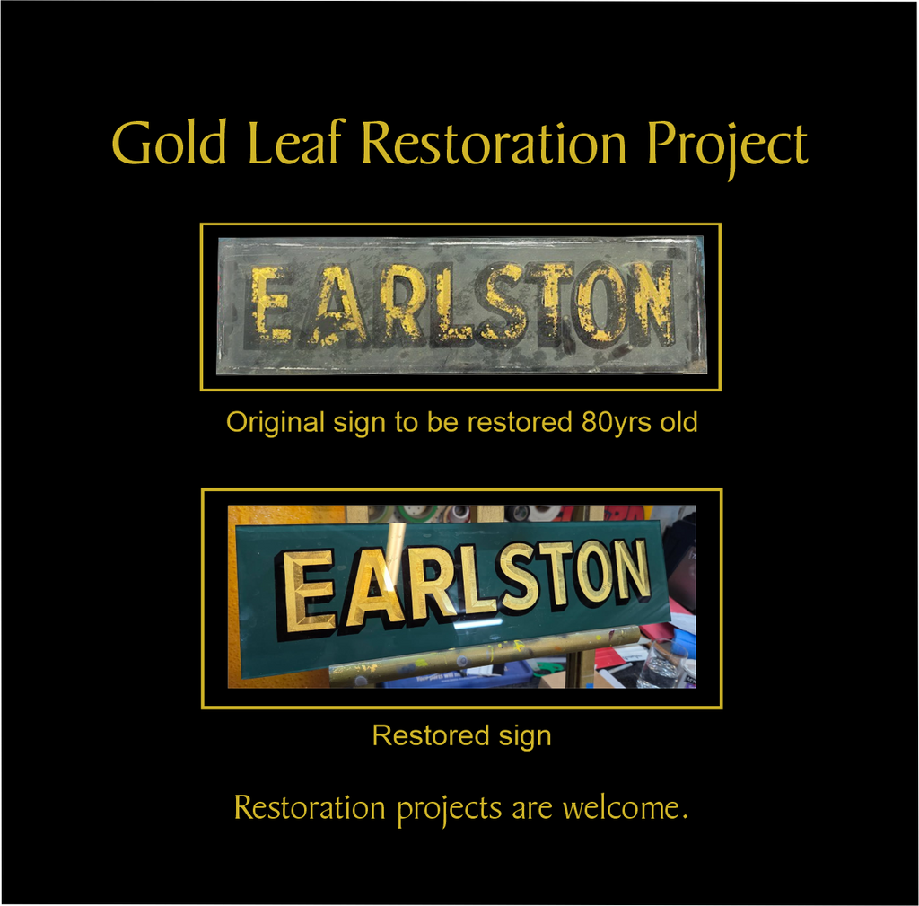 Gold Leaf House Sign