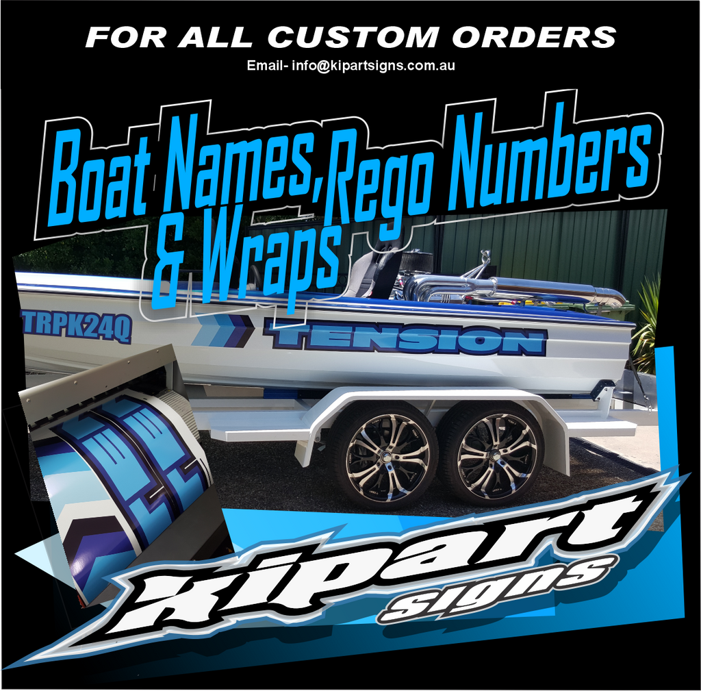 Round Boat Registration Stickers (1 colour)