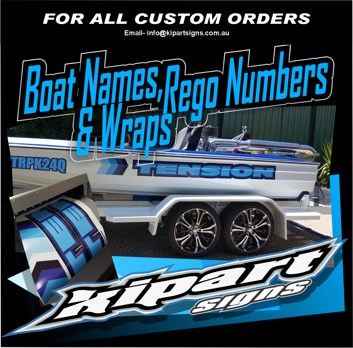 Round Boat Registration Stickers (1 colour)