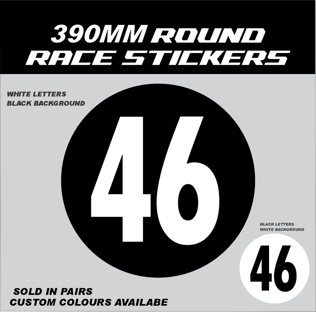 Round Race Stickers