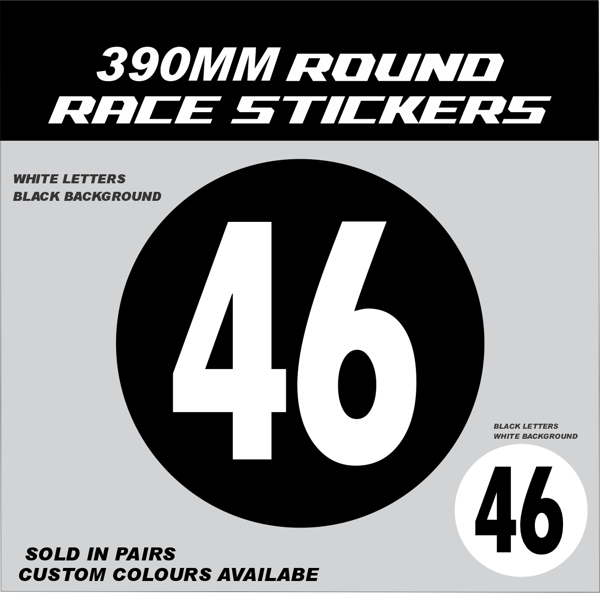 Round Race Stickers
