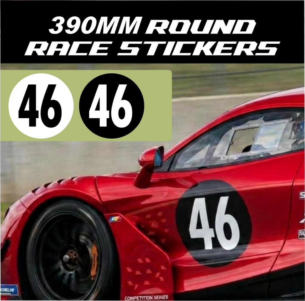 Round Race Stickers