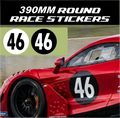 Round Race Stickers