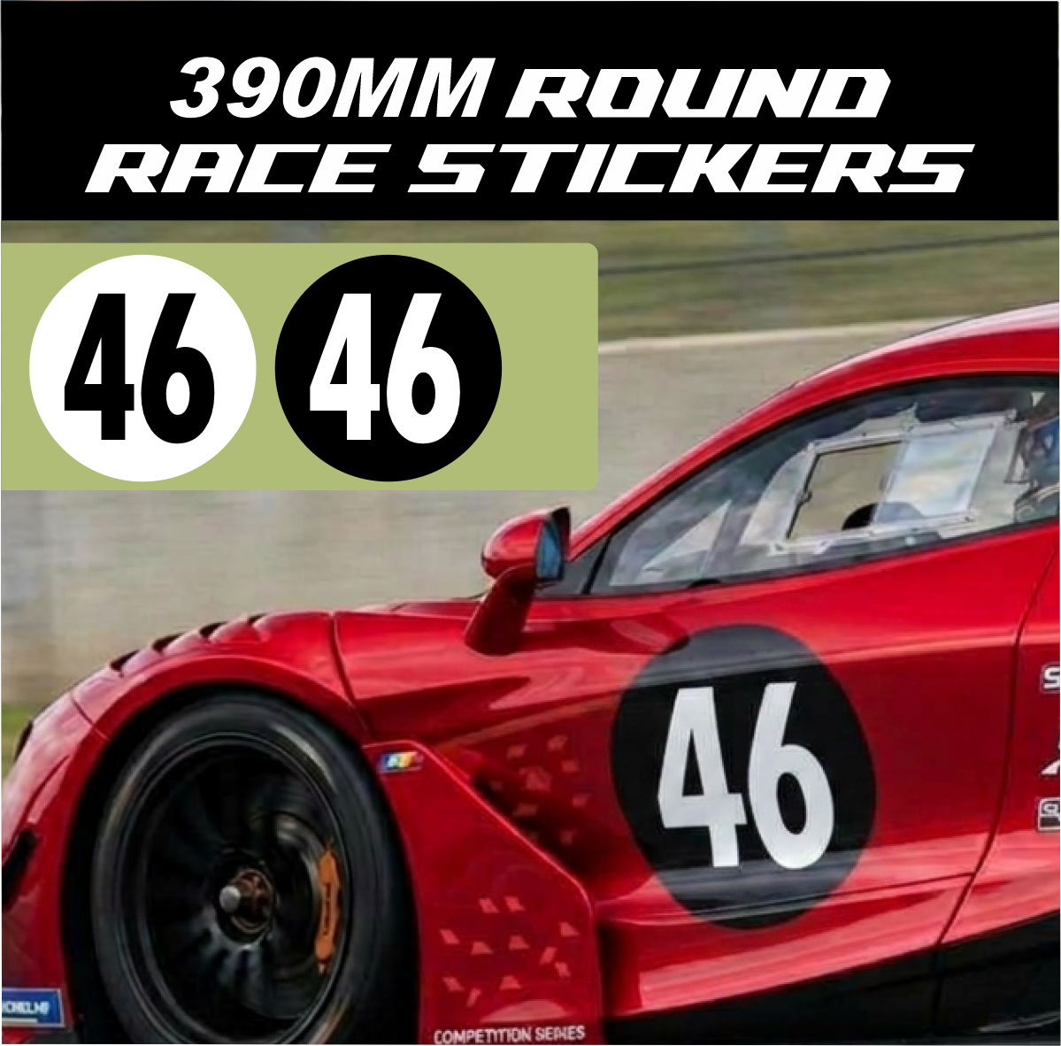 Round Race Stickers