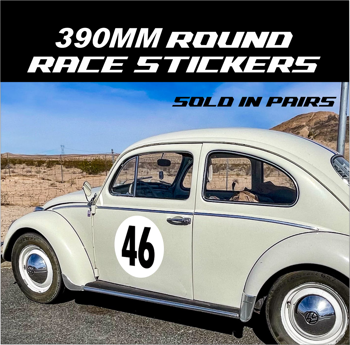 Round Race Stickers